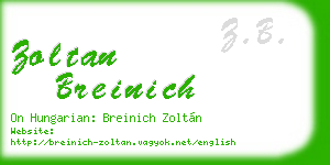 zoltan breinich business card